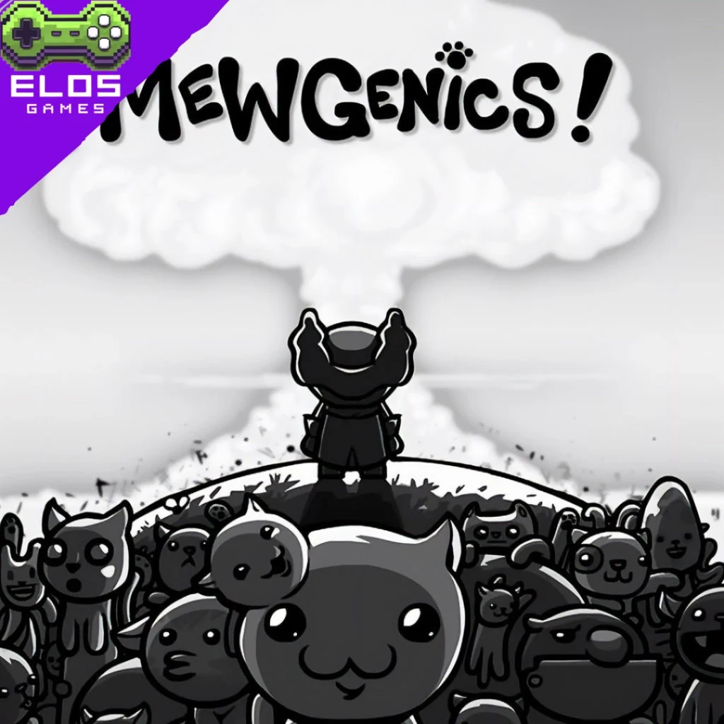 Gatos cartoon diante de explosão em Mewgenics