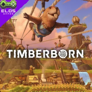 Castores constroem cidade no jogo Timberborn
