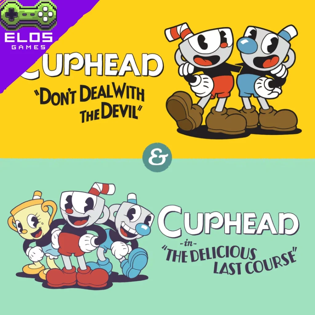 Arte promocional de Cuphead e DLC The Delicious Last Course