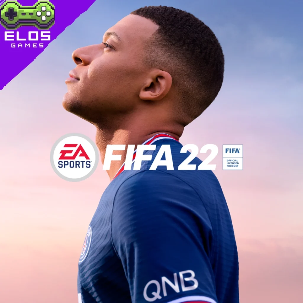 Jogador de futebol na capa do FIFA 22