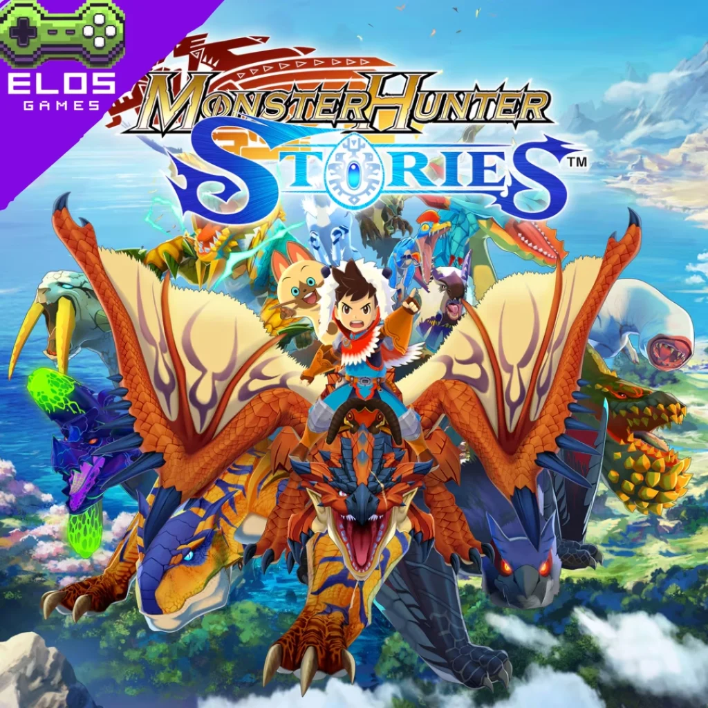 Capa do jogo Monster Hunter Stories com monstros