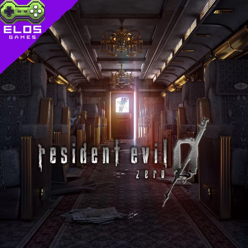 Interior sombrio de trem em Resident Evil Zero