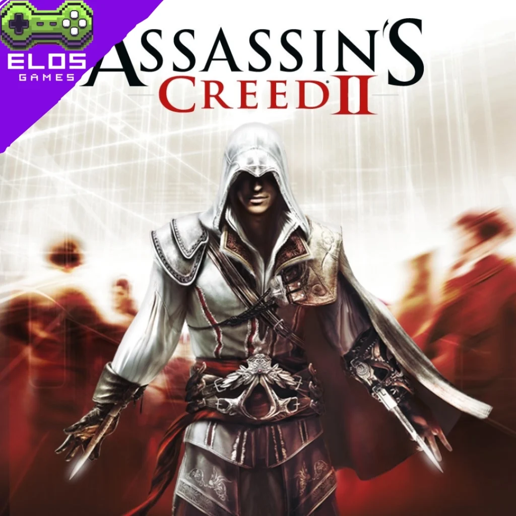 Capa do jogo Assassin’s Creed II com Ezio