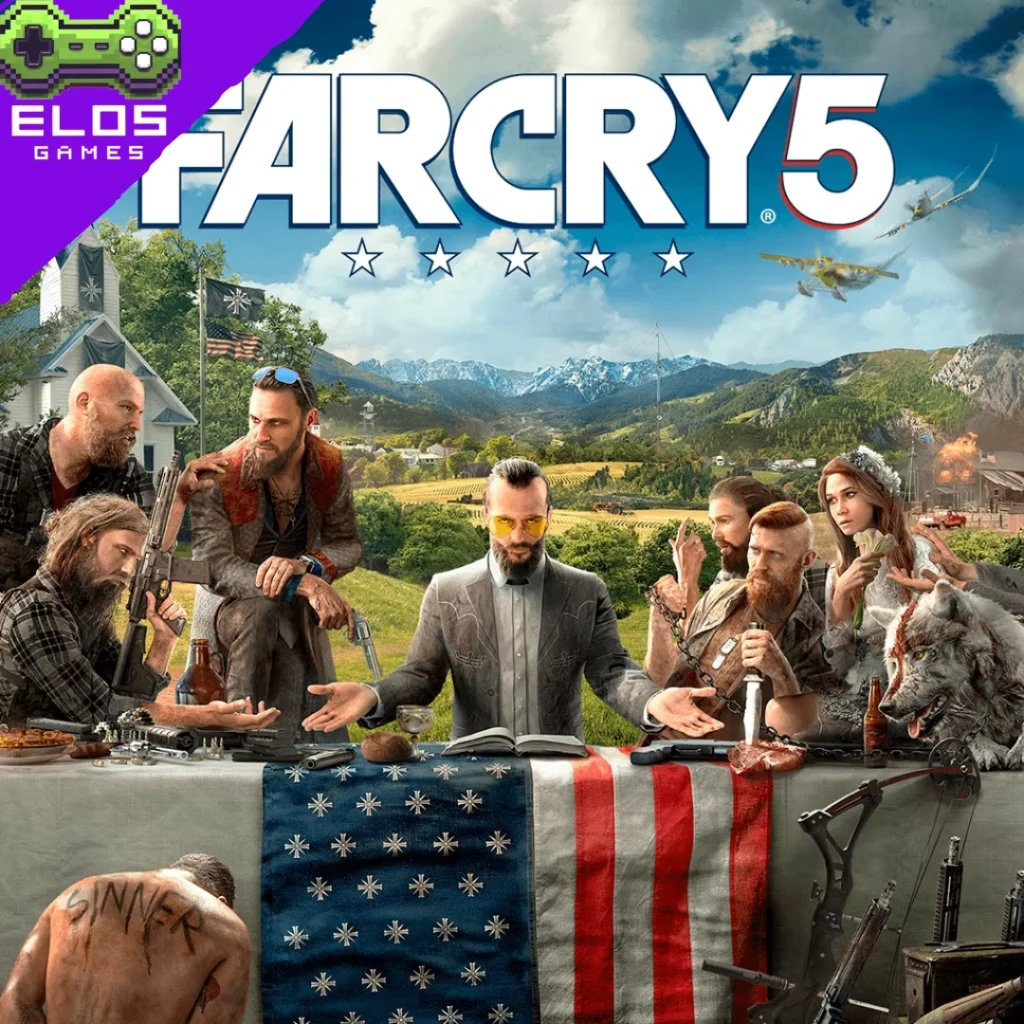 Capa do jogo Far Cry 5 estilo Última Ceia