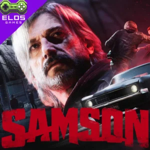 Homem barbudo em cena dramática com carro