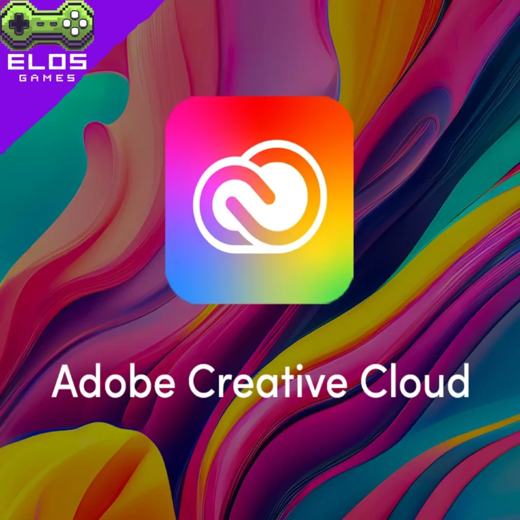 Logo do Adobe Creative Cloud em fundo colorido