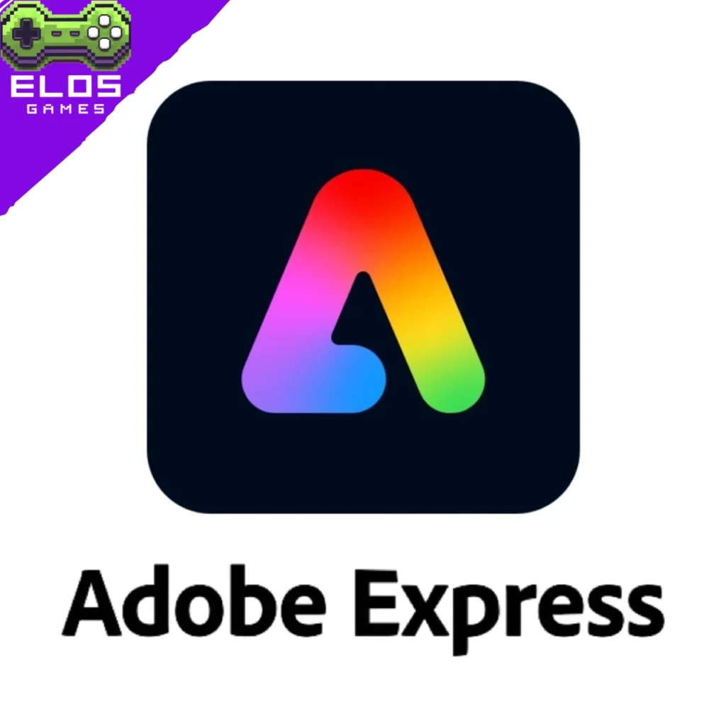 Logotipo do aplicativo Adobe Express colorido