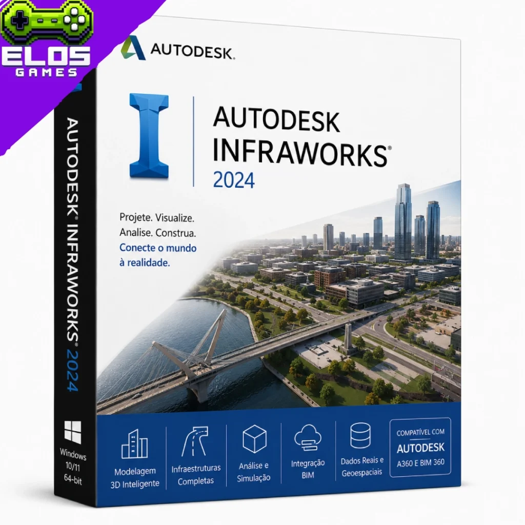Autodesk InfraWorks 1 Ano licença digital para projetos de infraestrutura