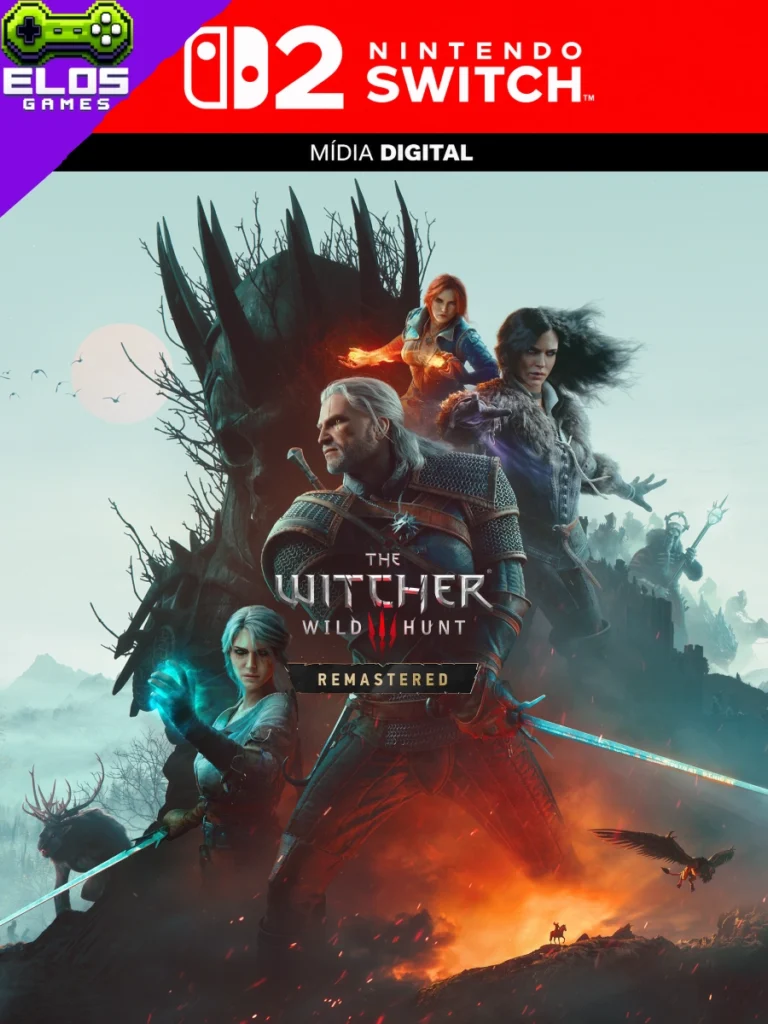 The Witcher 3 Wild Hunt Remastered Nintendo Switch 2 com Geralt