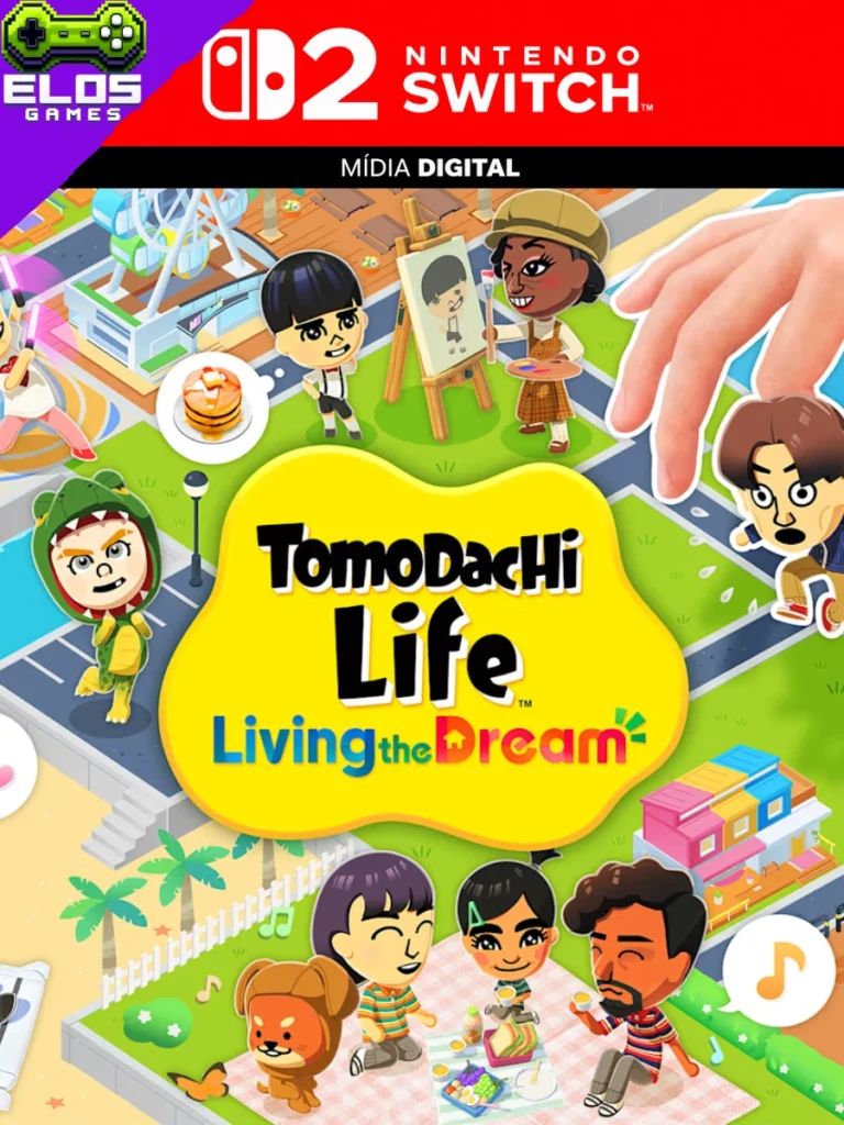 Tomodachi Life Living the Dream Nintendo Switch com personagens Mii
